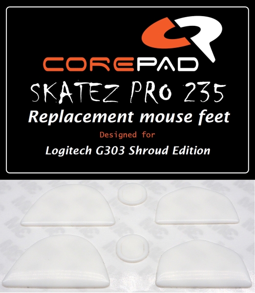 X-RAYPAD Jade Obsidian Mouse Skates Tiger EspTiger Ice Arc Corepad Skatez PRO Logitech G303 Shroud Edition SE